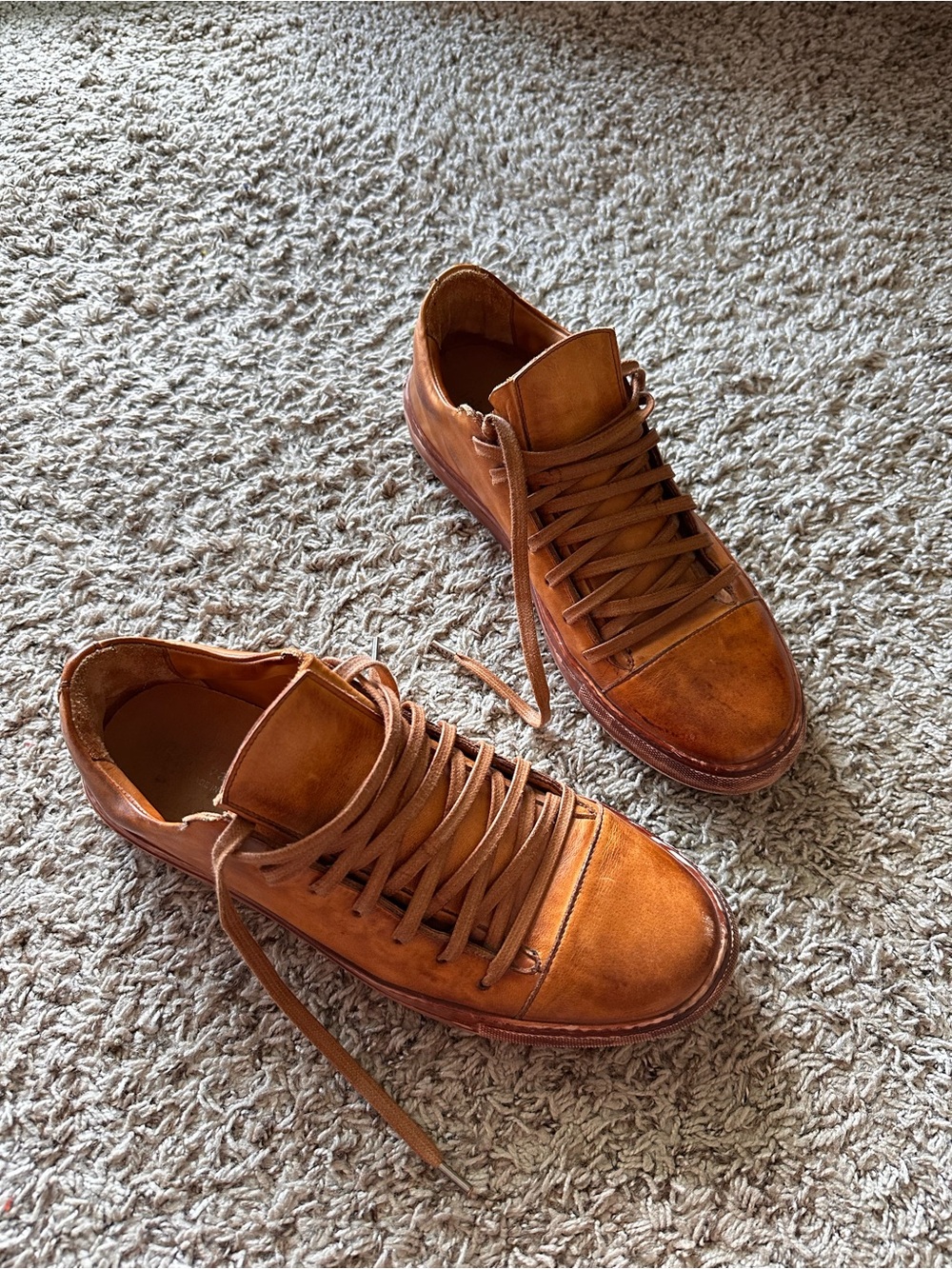 🔥 John Varvatos 315 Sneakers | Rare Burnished Leather | Size 9
